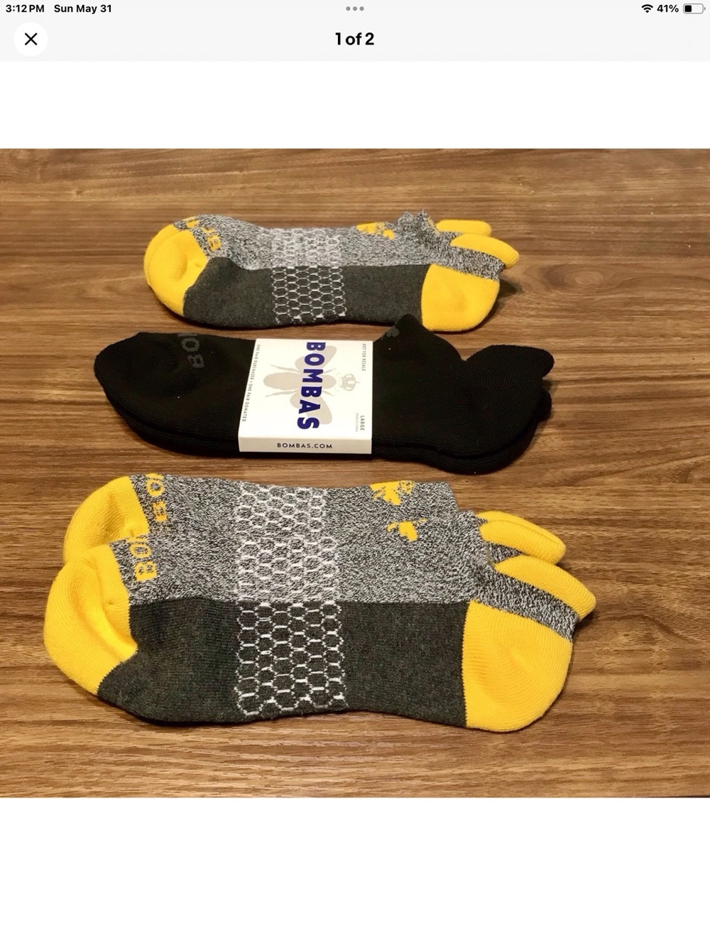 Bombas Men's Low-Cut Athletic Socks 6 pair some hex Tec Sz Lg